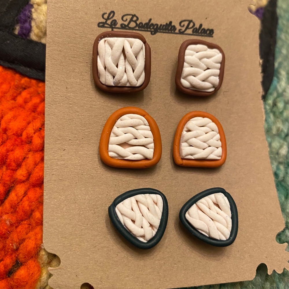 Sweater Weather #2 Polymer Clay Studs